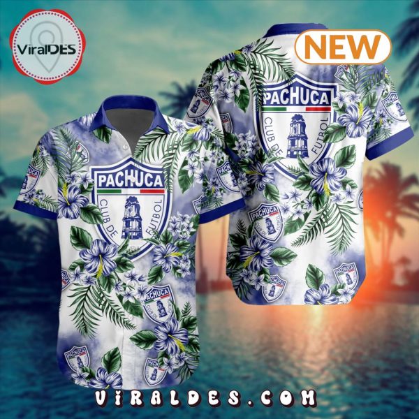 LIGA MX C.F. Pachuca Special Hawaiian Design Button Shirt
