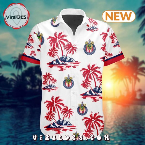 LIGA MX Chivas Guadalajara Special Custom Hawaiian Design Button Shirt