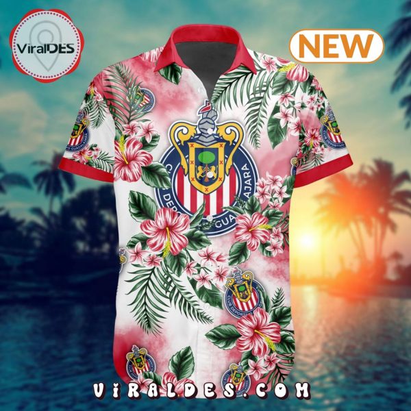 LIGA MX Chivas Guadalajara Special Hawaiian Design Button Shirt