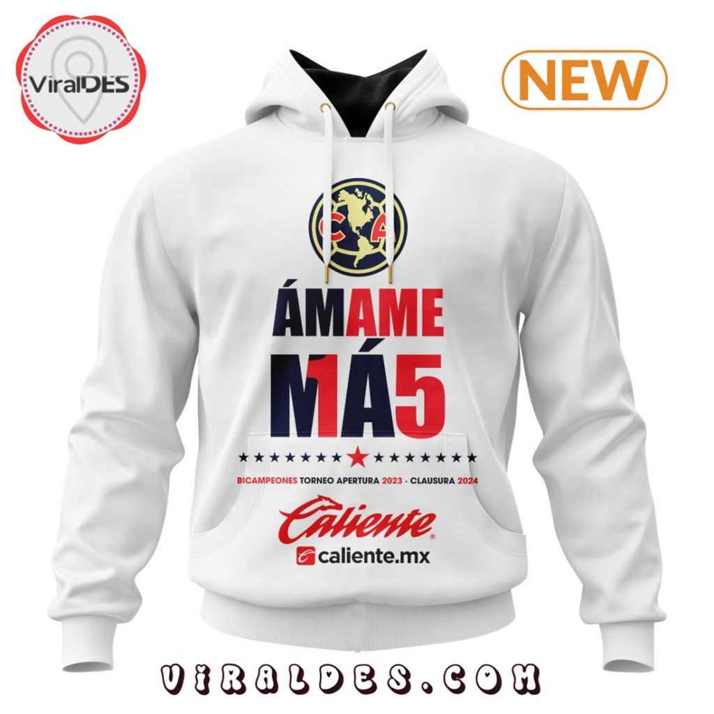 LIGA MX Club America Special Bicampeones Design White Hoodie