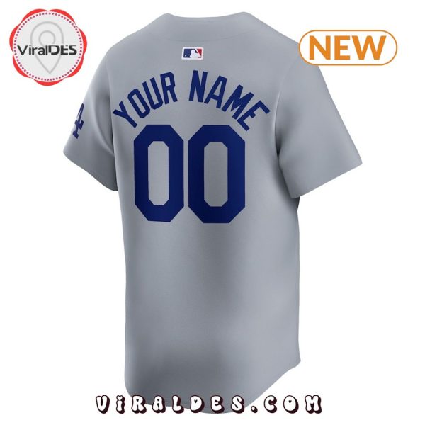Los Angeles Dodgers Gray Road Limited Custom Jersey