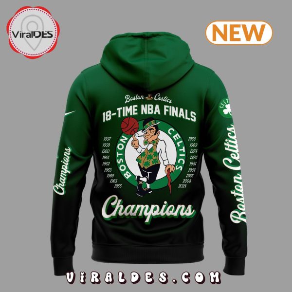 NBA Boston Celtics 18-Time Finals Champions Zip Hoodie, Jogger, Cap