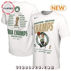 Introducing the NBA Boston Celtics Nike White 2024 Finals Champions Shirt