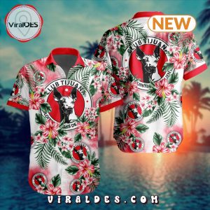 LIGA MX Club Tijuana Special Custom Hawaiian Design Button Shirt