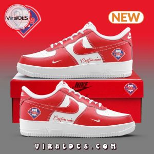 Philadelphia Phillies MLB Custom For Fans Red Air Force 1 Shoes