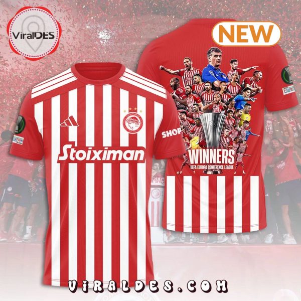 Premium Olympiakos Winners UEFA Europa Conference League Shirt