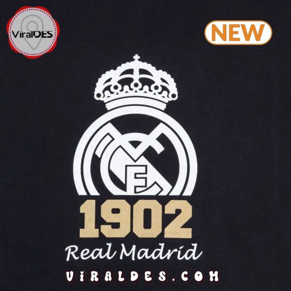 Premium Real Madrid Crest 1902 Black Shirt