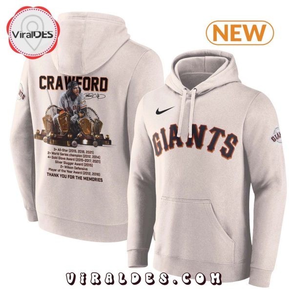 Premium San Francisco Giants Brandon Crawford Cream Hoodie