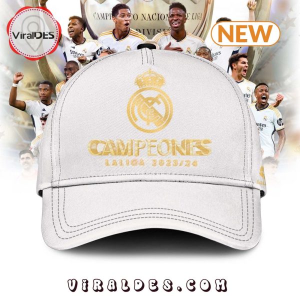 Real Madrid Campeones 2023 2024 Laliga Combo T-Shirt, Cap