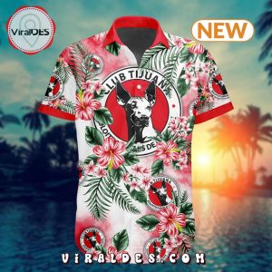 LIGA MX Club Tijuana Special Custom Hawaiian Design Button Shirt