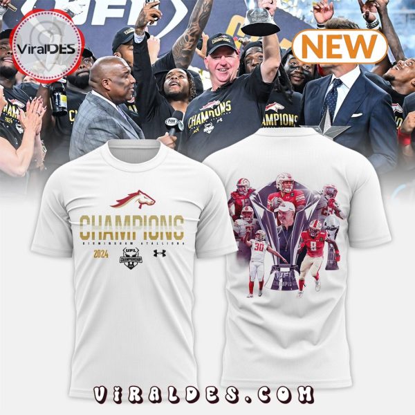 Special 2024 Birmingham Stallions Champions White Hoodie