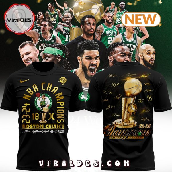 Special Boston Celtics 18-Time Black Finals Champions Shirt