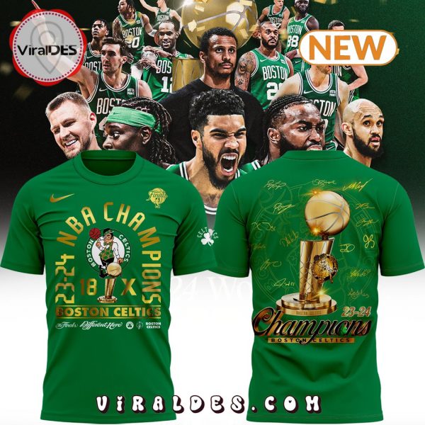 Special Boston Celtics 18-Time Green Finals Champions Shirt