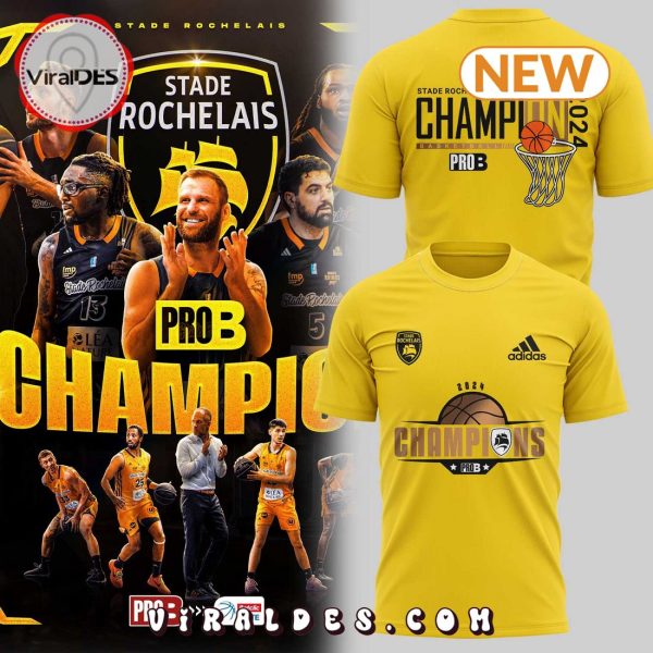 Stade Rochelais Basket CHAMPIONS DE PRO B Yellow Shirt