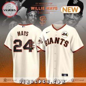 Willie Mays San Francisco Giants Cream Jersey