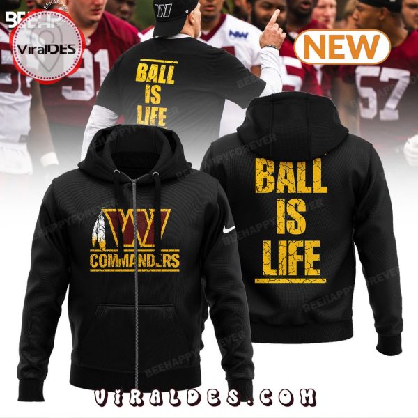 Washington Commanders Ball For Life Black Edition Hoodie