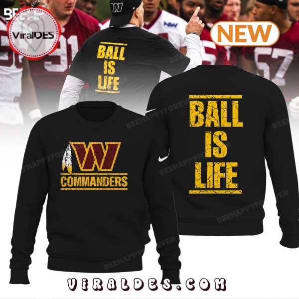 Washington Commanders Ball For Life Black Edition Hoodie