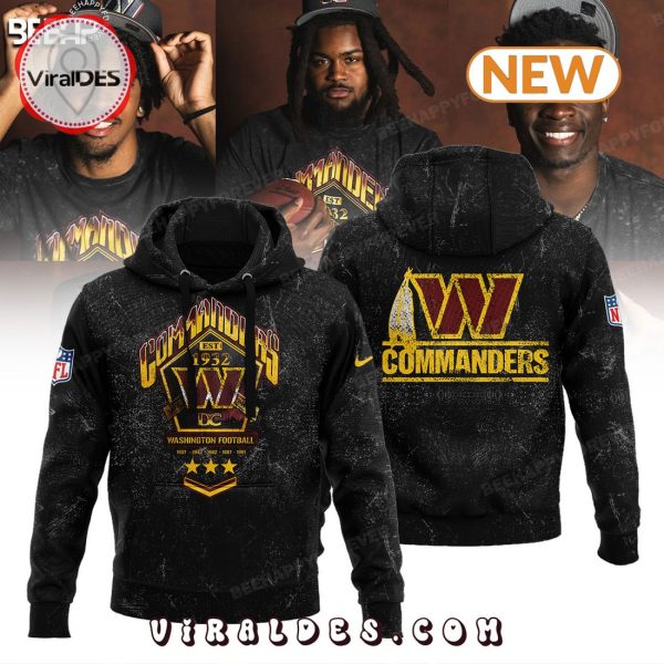 Washington Commanders Band The Wild Collective Black Hoodie