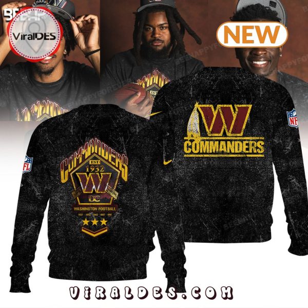 Washington Commanders Band The Wild Collective Black Hoodie