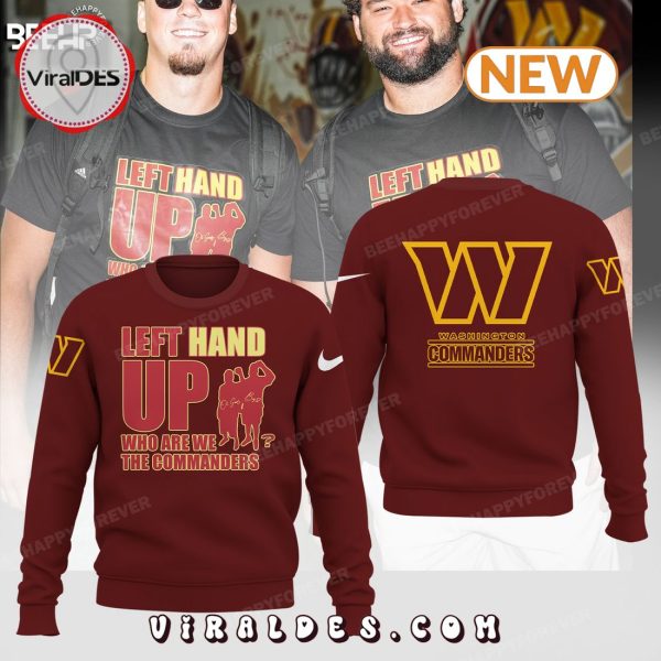 Washington Commanders Left Hand Up Hoodie – Red