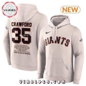San Francisco Giants Brandon Crawford Cream Hoodie
