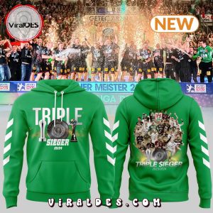 SC Magdeburg Triple Sieger 2023 24 Green Hoodie