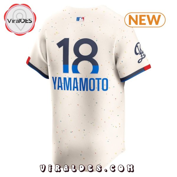 Yoshinobu Yamamoto Cream 2024 City Connect Limited Player Baseball Jersey