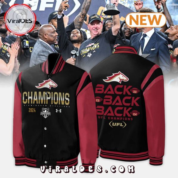 2024 Birmingham Stallions Champions Classic Black Baseball Jacket