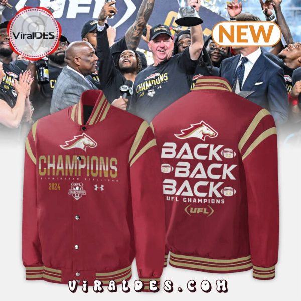 2024 Birmingham Stallions Champions Classic Red Baseball Jacket