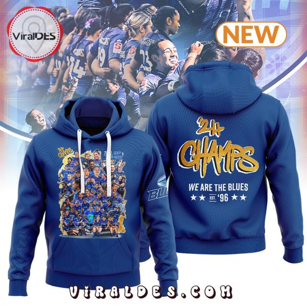 2024 Blues Super Rugby Aupiki Champs Blue Hoodie