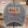 2024 Free Trump Printed Navy Classic Cap