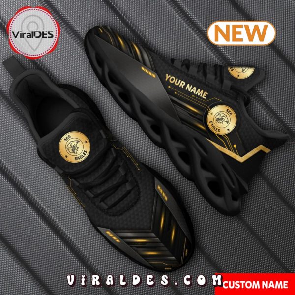 2024 Manly Warringah Sea Eagles Personalized Gold Max Soul Shoes