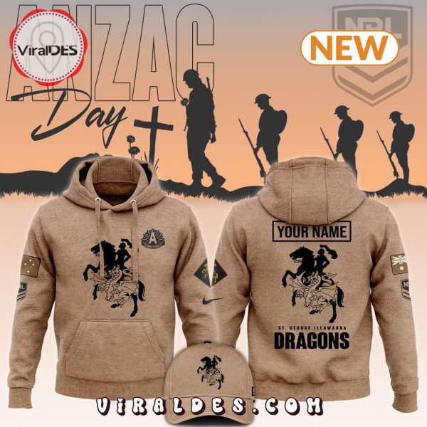 2024 St George Illawarra Dragons Anzac Round Unisex Hoodie, Jogger, Cap