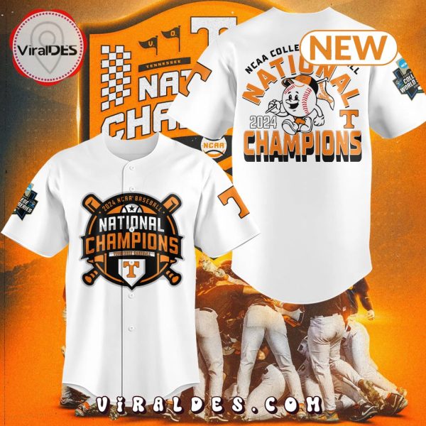 2024 Tennessee Volunteers NCAA Men’s Baseball College White Jersey