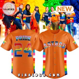 Special Pride Night Houston Astros Orange Baseball Jersey