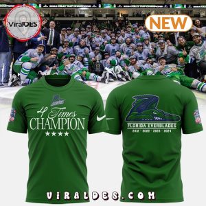 Florida Everblades Green 4Times Champion T-Shirt, Jogger, Cap