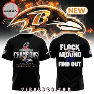 Baltimore Ravens Flock Around And Find Out Black T-Shirt, Cap