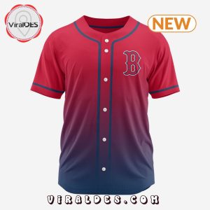 MLB Boston Red Sox Personalized Gradient Design Baseball Jersey