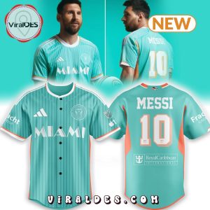 Men’s Inter Miami CF Lionel Messi Aqua Jersey 2024