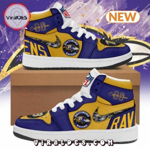 Baltimore Ravens NFL Personalized Air Jordan 1 Hightop Sneaker