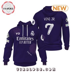 Men's Real Madrid Vini Jr. 24 25 Home Signatures Hoodie