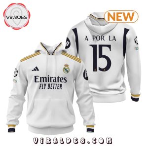 Men’s Real Madrid A Por La Home White Hoodie