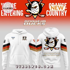 Anaheim Ducks 2024 NHL Orange Country White Hoodie, Jogger, Cap