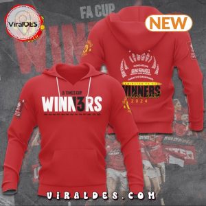 Manchester United 13 Times Cup Winners 2024 Red Hoodie