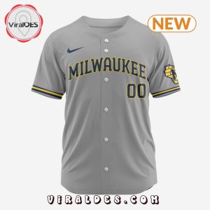 MLB Milwaukee Brewers Personalized 2024 Road Baseball Jersey