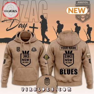NSW Blues Sepcial Anzac Day Design Hoodie, Jogger, Cap