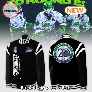 Special New Florida Everblades 2024 Black Baseball Jacket