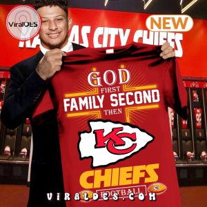 God First Family Second Then Chiefs Football T-Shirt