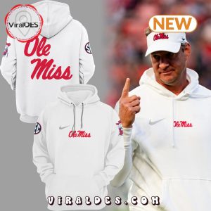 Ole Miss Rebels Football Champions White Hoodie, Jogger, Cap