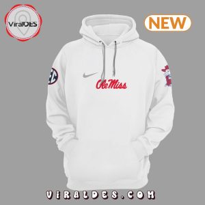 Ole Miss Rebels Football Champions White Hoodie, Jogger, Cap